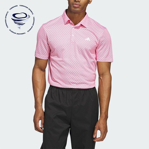 Adidas/阿迪达斯正品新款男粉白色时尚经典简约短袖Polo衫JF4946