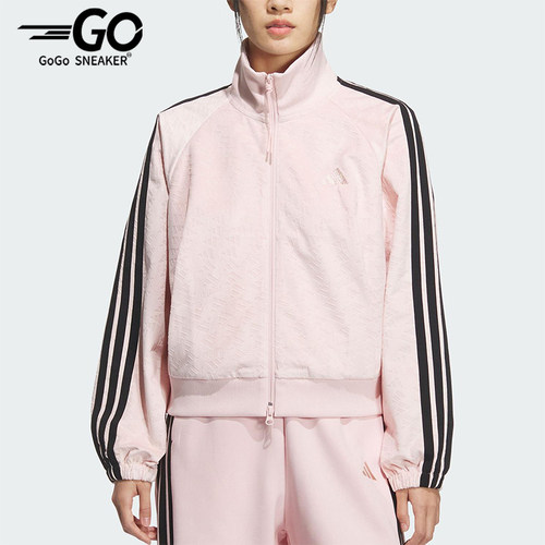 Adidas/阿迪达斯正品2025 STORY女士运动丝绒立领短款外套KC0174