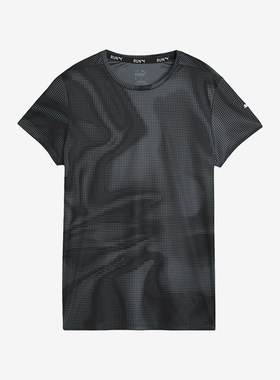 Puma/彪马正品RUN FAVORITE AOP TEE W女士透气短袖524573-51