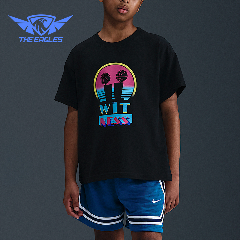 Nike/耐克正品Miami Twice大童休闲宽松针织运动短袖IM6656-010