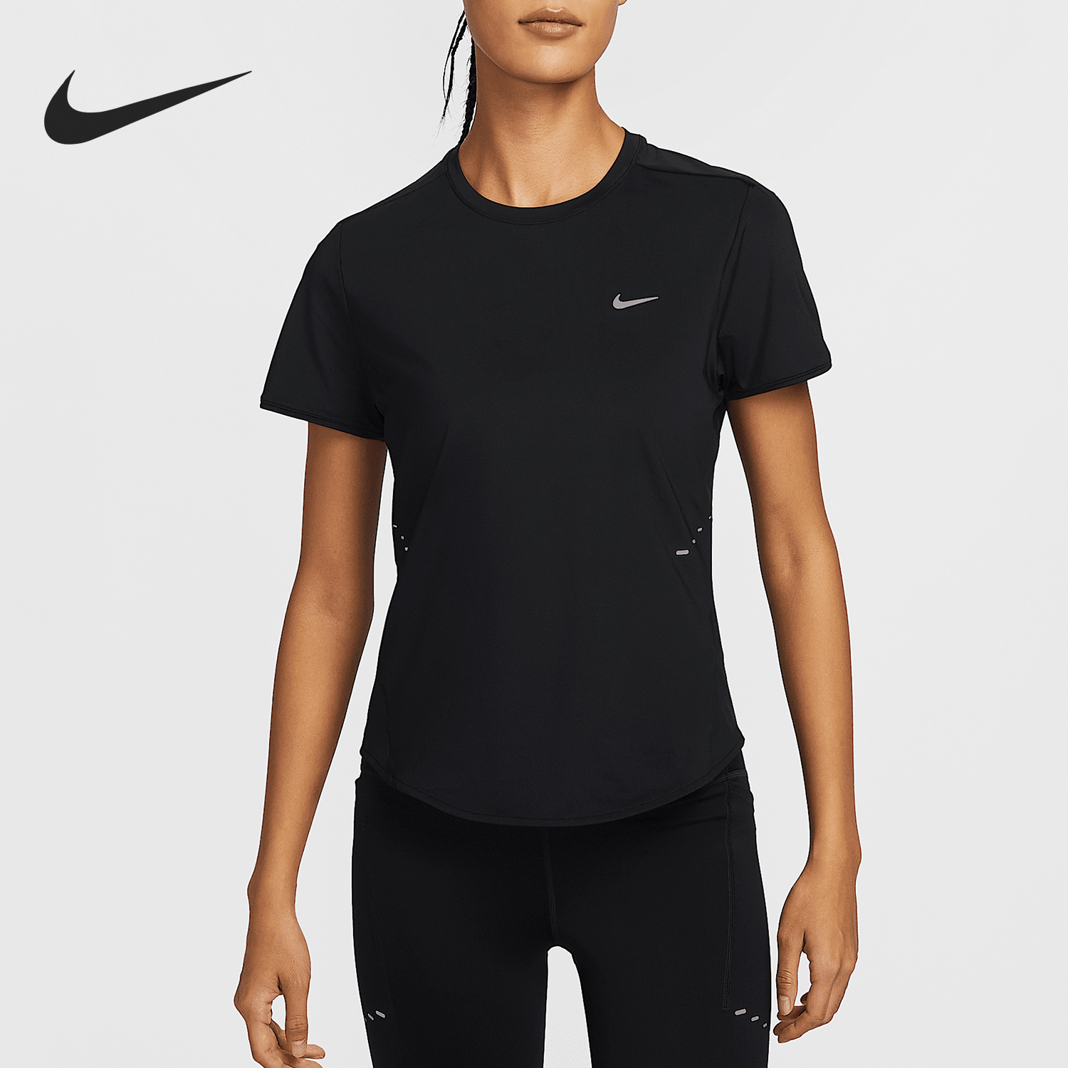 Nike/耐克官方正品新款女士跑步运动透气训练圆领短袖HM9699-010
