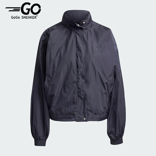 Adidas/阿迪达斯正品三叶草女士梭织立领拉链运动夹克外套JD2583