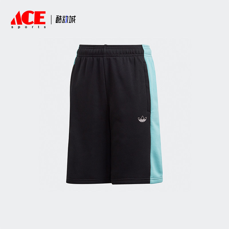 Adidas/阿迪达斯正品三叶草小童中腰透气针织休闲运动短裤GD2738