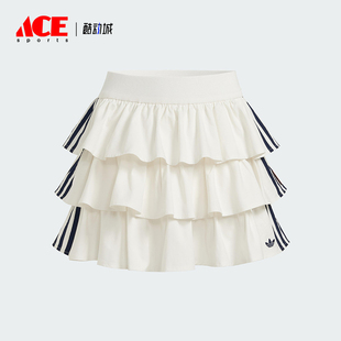 Adidas/阿迪达斯正品三叶草女士层次感时尚透气休闲短裙KE6654