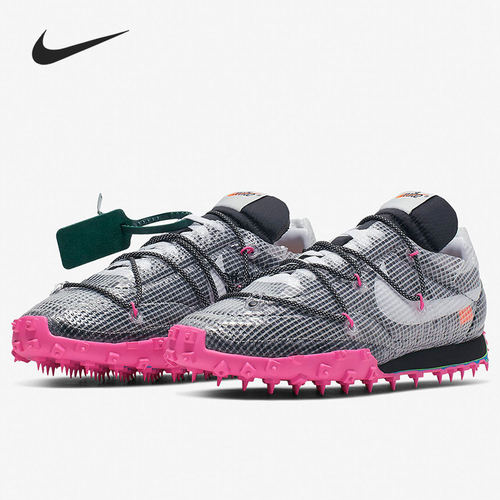 Nike/耐克正品WAFFLE RACER OW 女子休闲钉子鞋跑步鞋CD8180-001