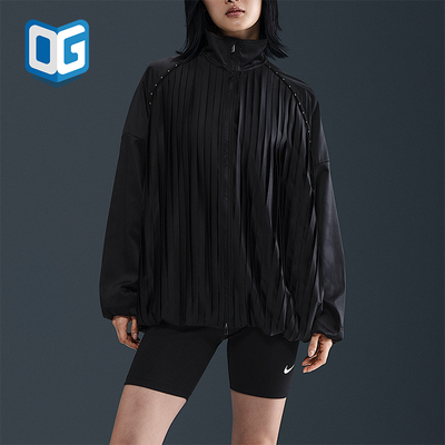 Nike/耐克正品Sportswear女士针织褶裥运动宽松外套HJ0518-010