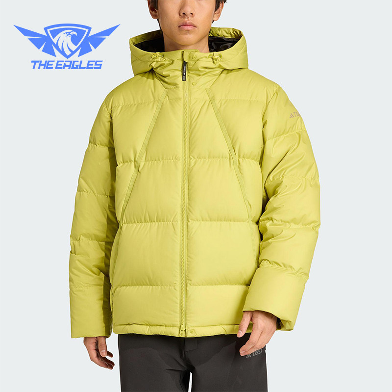 Adidas/阿迪达斯正品GOOSE DOWN JACKET男士经典连帽羽绒服JV6209