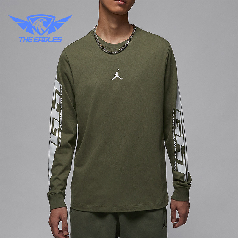 Nike/耐克正品Jordan MVP 男士复古圆领长袖T恤FZ1974-222 - 实物图