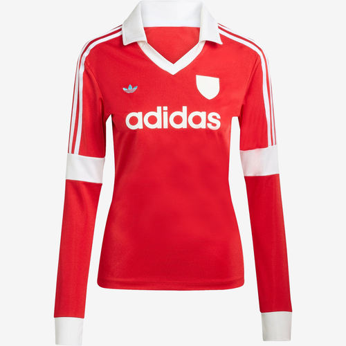 Adidas阿迪达斯正品GraphicFootball女款字母图案长袖球衣JW0272