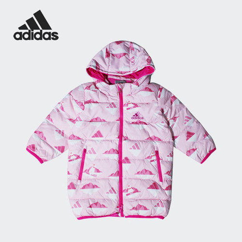 阿迪达斯正品婴童连帽羽绒服