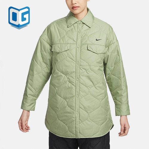 Nike/耐克正品Essential女士宽松保暖翻领经典休闲棉服FB8733-386