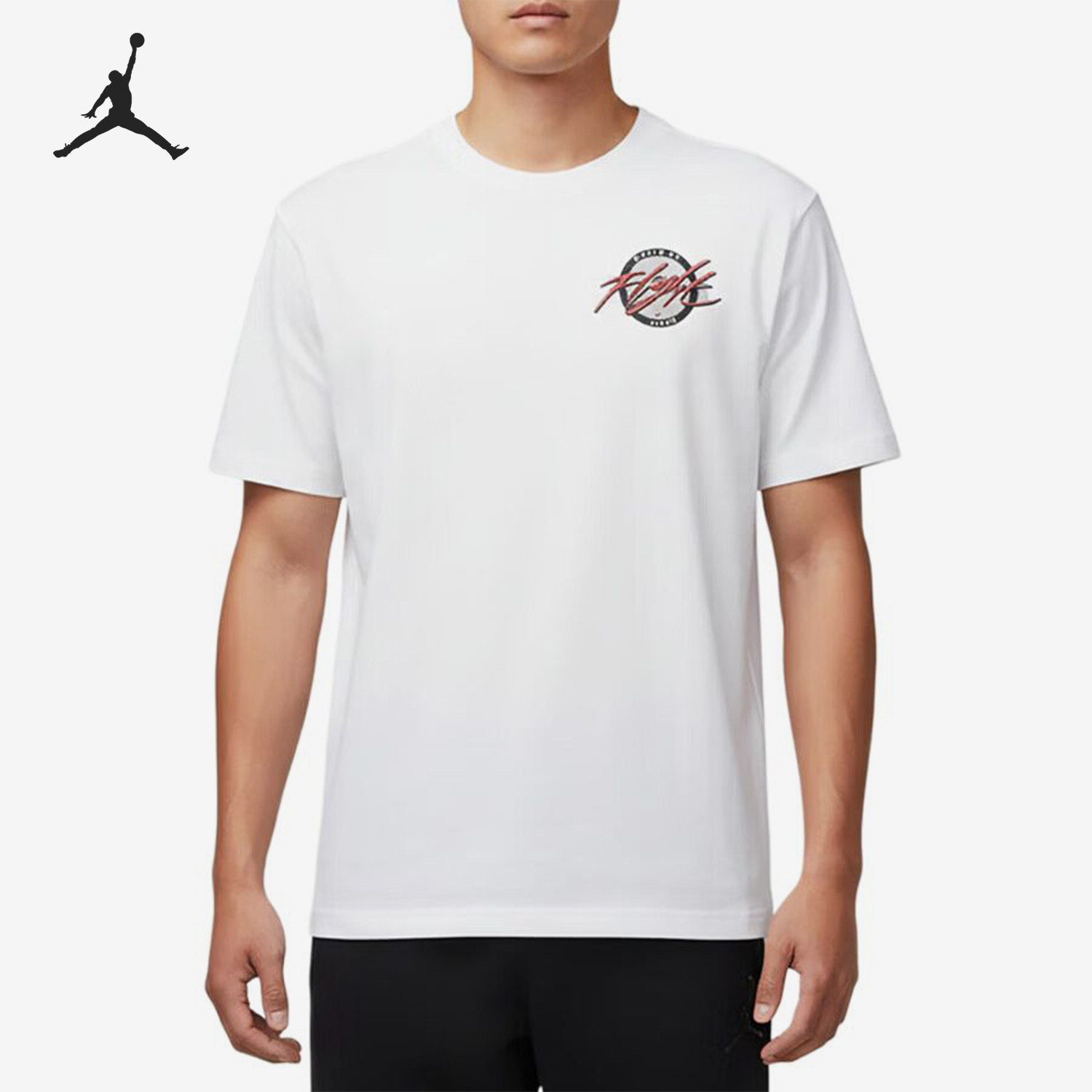 Nike/耐克正品JORDAN新款男白色简约圆领短袖T恤IX4848-100图片