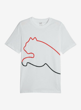 Puma/彪马正品大LOGO印花男子运动休闲透气短袖T恤680275-02