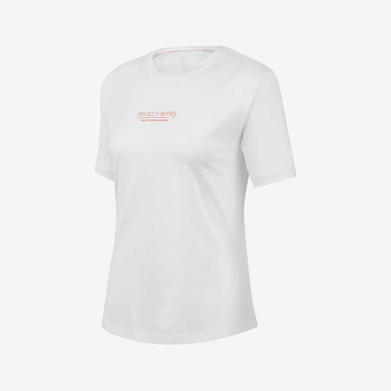 Skechers/斯凯奇正品夏季女子运动健身透气针织圆领短袖T恤衫
