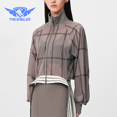 Adidas/阿迪达斯正品2026女士短款时尚经典立领运动外套KX4645