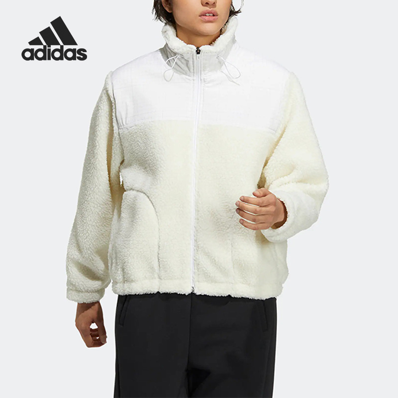 Adidas/阿迪达斯官方正品秋冬新款女子运动仿羊羔绒外套HM7099