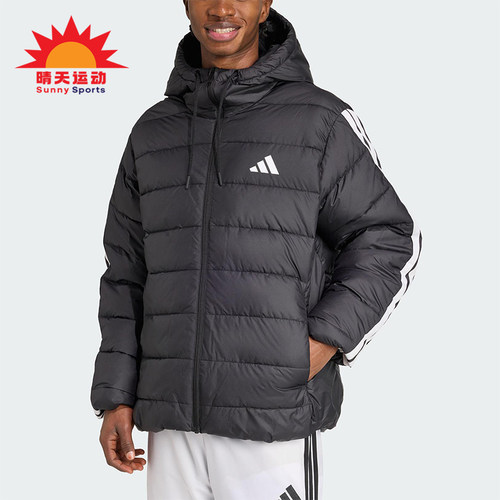 Adidas/阿迪达斯正品冬季男士运动连帽保暖防风拉链棉服JM8355