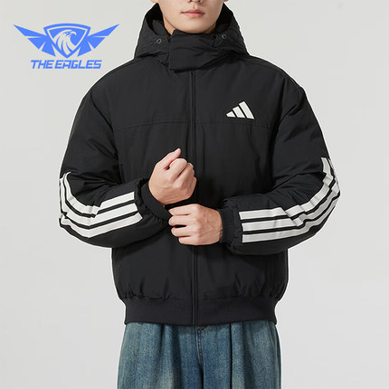 Adidas/阿迪达斯正品冬季新款男士运动保暖连帽羽绒服JG3845