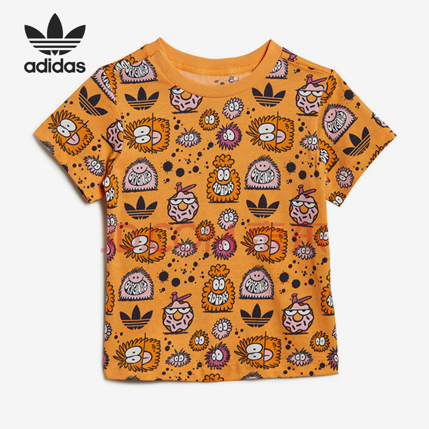 Adidas/阿迪达斯正品三叶草小怪兽联名婴童运动T恤HC1987,童装/婴儿装/亲子装,T恤,淘宝优惠券,粉丝福利购,淘宝优惠卷