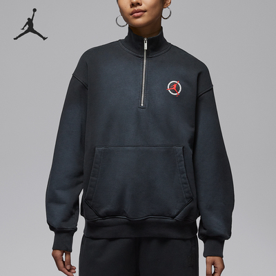 Nike/耐克正品春秋女士运动半拉链复古时尚长袖卫衣IO9532-010