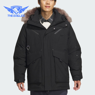 运动鹅绒派克羽绒服JD3755 三叶草男士 Adidas 阿迪达斯正品