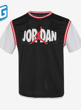 Nike/耐克正品JORDAN大童训练圆领套头篮球短袖JD2322033GS-001