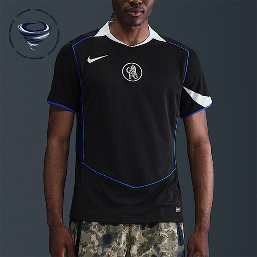 Nike/耐克正品2025男士运动V领套头透气耐穿足球短袖HM3202-011