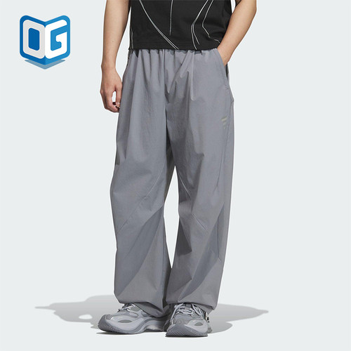 Adidas/阿迪达斯正品2025夏季款男士梭织宽松经典休闲长裤KC0130