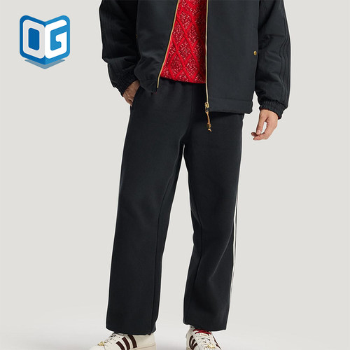 Adidas/阿迪达斯正品三叶草男士透气新年款双面针织长裤KT0652