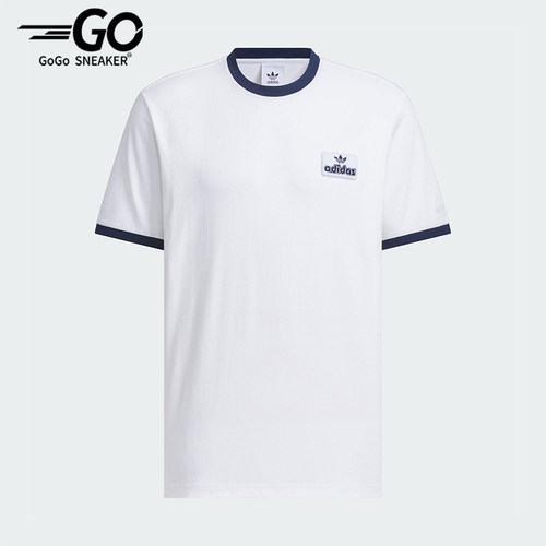 Adidas/阿迪达斯正品CONTRAST T-SHIRT男士简约圆领短袖JX2638