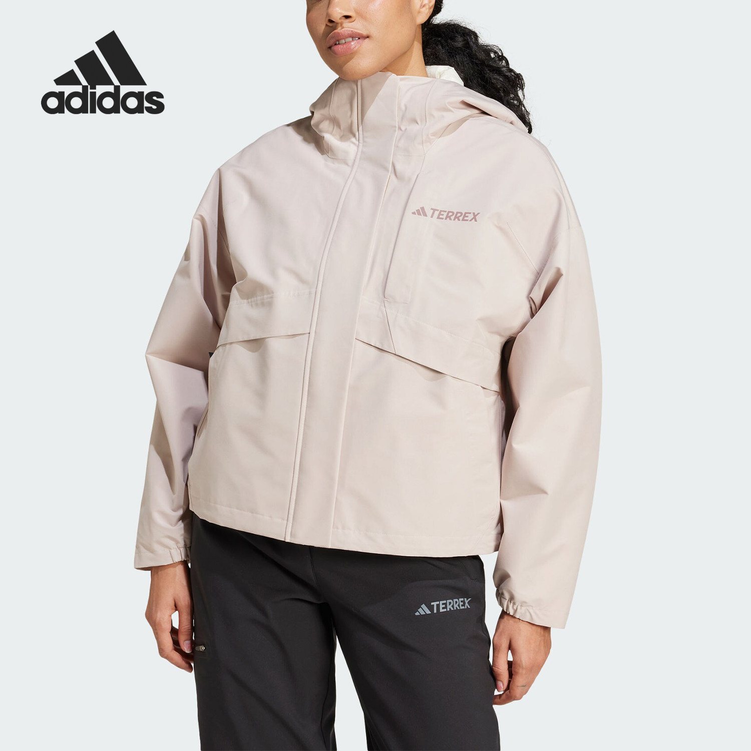 Adidas/阿迪达斯正品户外女士防风鹅绒三合一冲锋衣IX5616