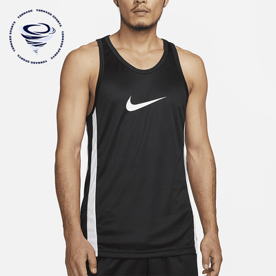 Nike/耐克正品2025秋季款男士无袖运动篮球拼接背心T恤DV9968-010