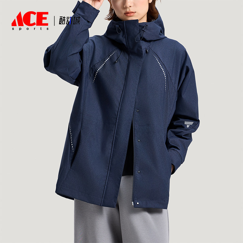 Adidas/阿迪达斯正品轻运动系列新款女经典深蓝色夹克外套KV4873