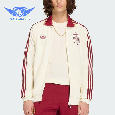 Adidas/阿迪达斯正品三叶草男士运动针织休闲足球夹克外套JZ2249