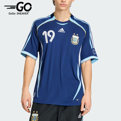 Adidas/阿迪达斯正品夏季男士透气复古足球球衣运动短袖T恤JN3709