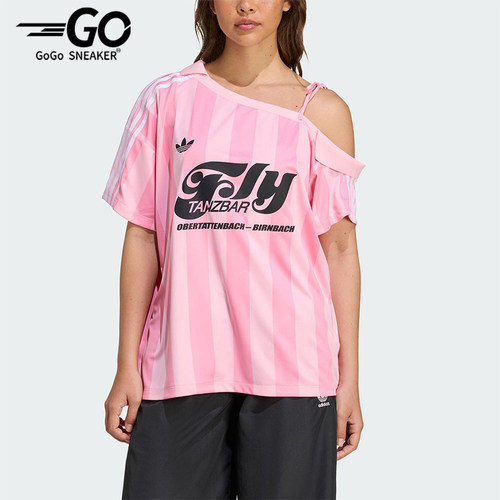 Adidas/阿迪达斯正品三叶草女士露肩经典足球透气训练短袖KD2277