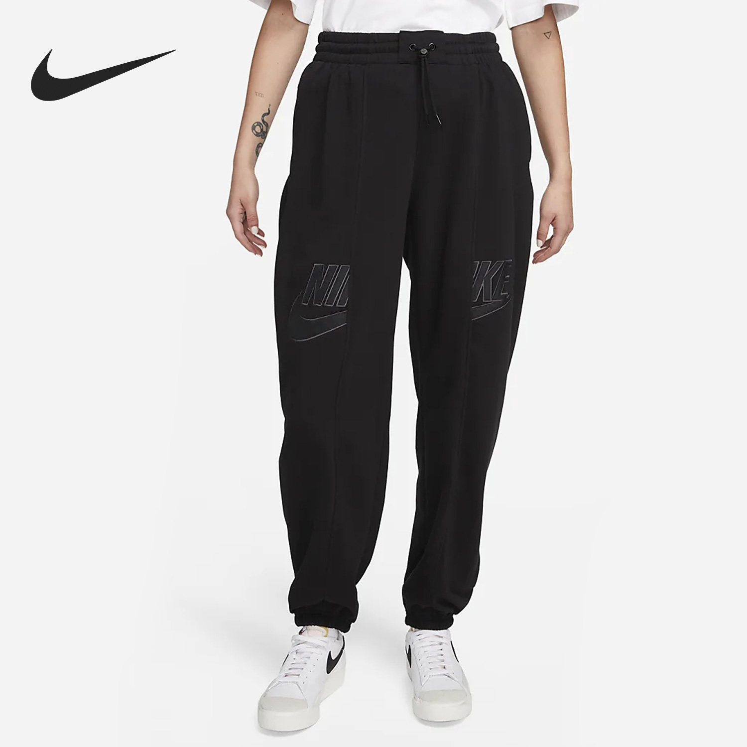 Nike/耐克正品2023春季女子运动法式毛圈束脚长裤DV8089-010