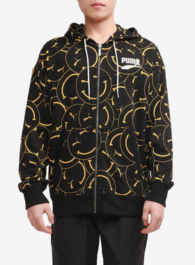 PUMA/彪马正品当季新款男子印花运动套装连帽卫衣长裤530161-01