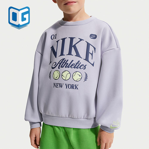 Nike/耐克正品Tennis Lifestyle小童休闲圆领印花卫衣IR8104-057