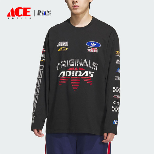 Adidas/阿迪达斯正品三叶草男士透气宽松圆领运动休闲长袖KH1199