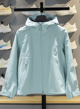 李宁正品CF溯女子户外休闲简约舒适透气连帽夹克外套AEMV040-4