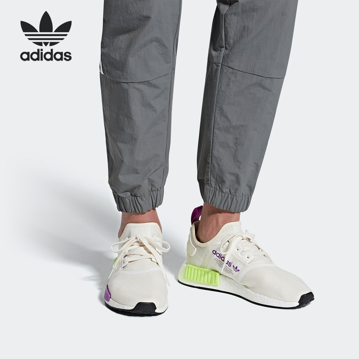 Adidas/阿迪达斯正品三叶草男女NMD_R1透气boost运动休闲鞋D96626