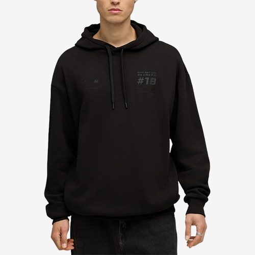 Puma/彪马正品男士简约印花连帽抽绳休闲时尚卫衣633181-01