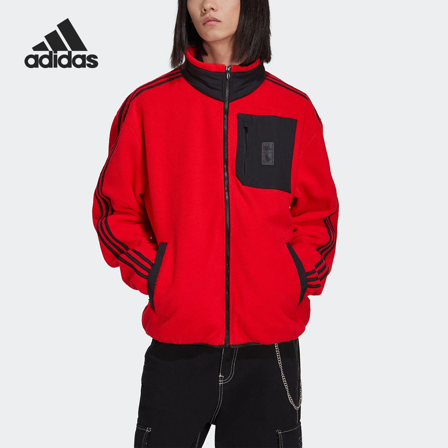 Adidas/阿迪达斯官方正品比利时队男子足球运动抓绒外套HE1439