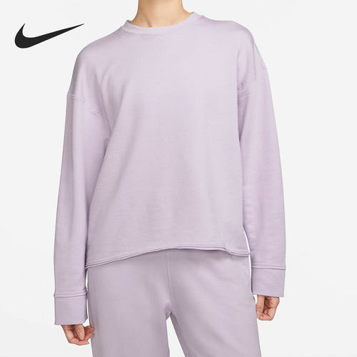 Nike/耐克官方正品YOGA LUXE女起绒长袖圆领卫衣套头衫DM6976-530