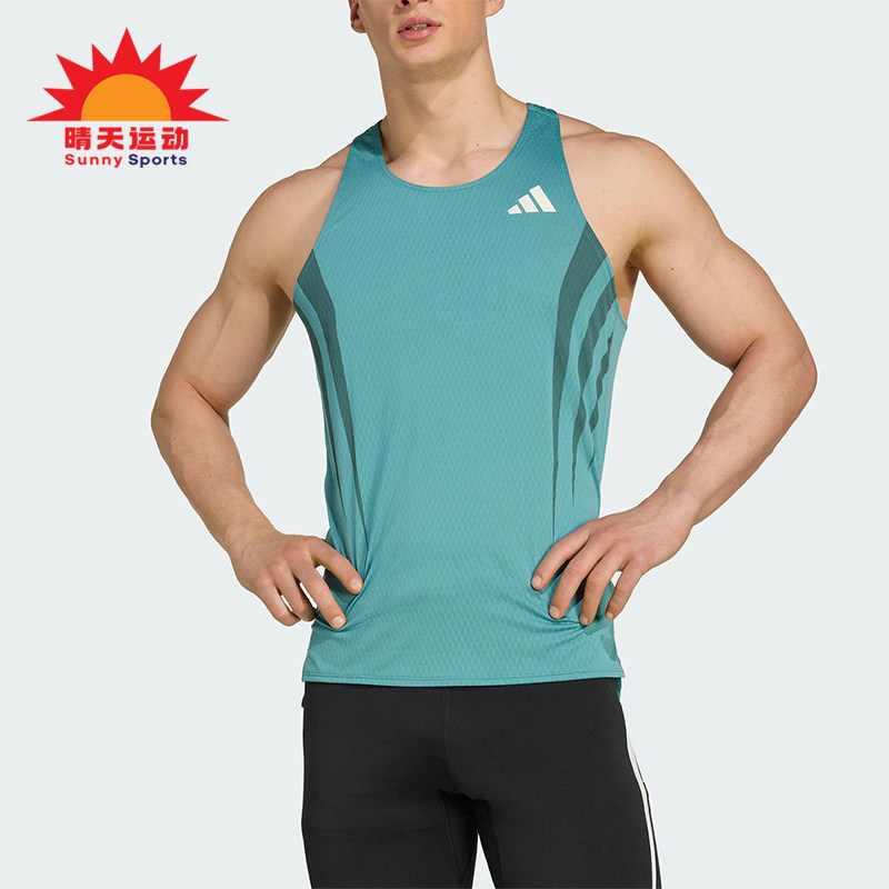 Adidas/阿迪达斯正品2025夏季款男士运动风跑步工字背背心JV9307