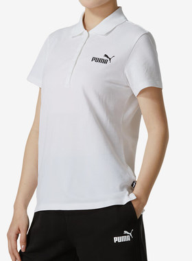 Puma/彪马正品2024新款女士翻领透气时尚短袖POLO衫630564-02