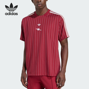 Adidas/阿迪达斯正品三叶草男女休闲复古短袖球衣T恤KB6427