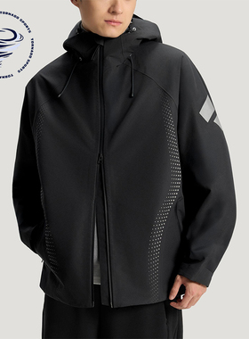 Adidas/阿迪达斯正品2025冬季款男士日常连帽耐穿梭织外套KH0168