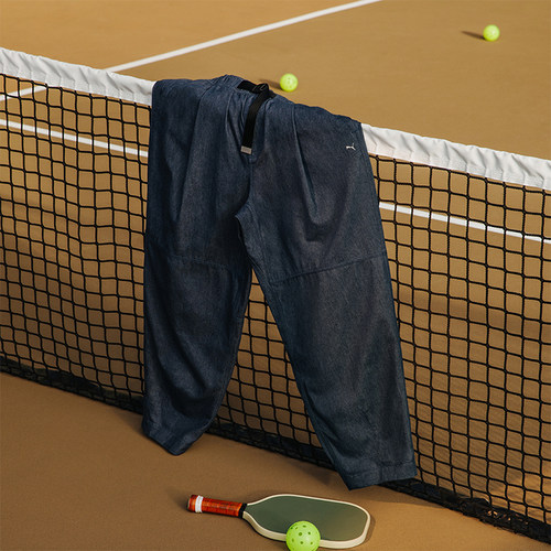 Puma/彪马正品NAVY PACK男女松紧腰廓形牛仔长裤623262-16